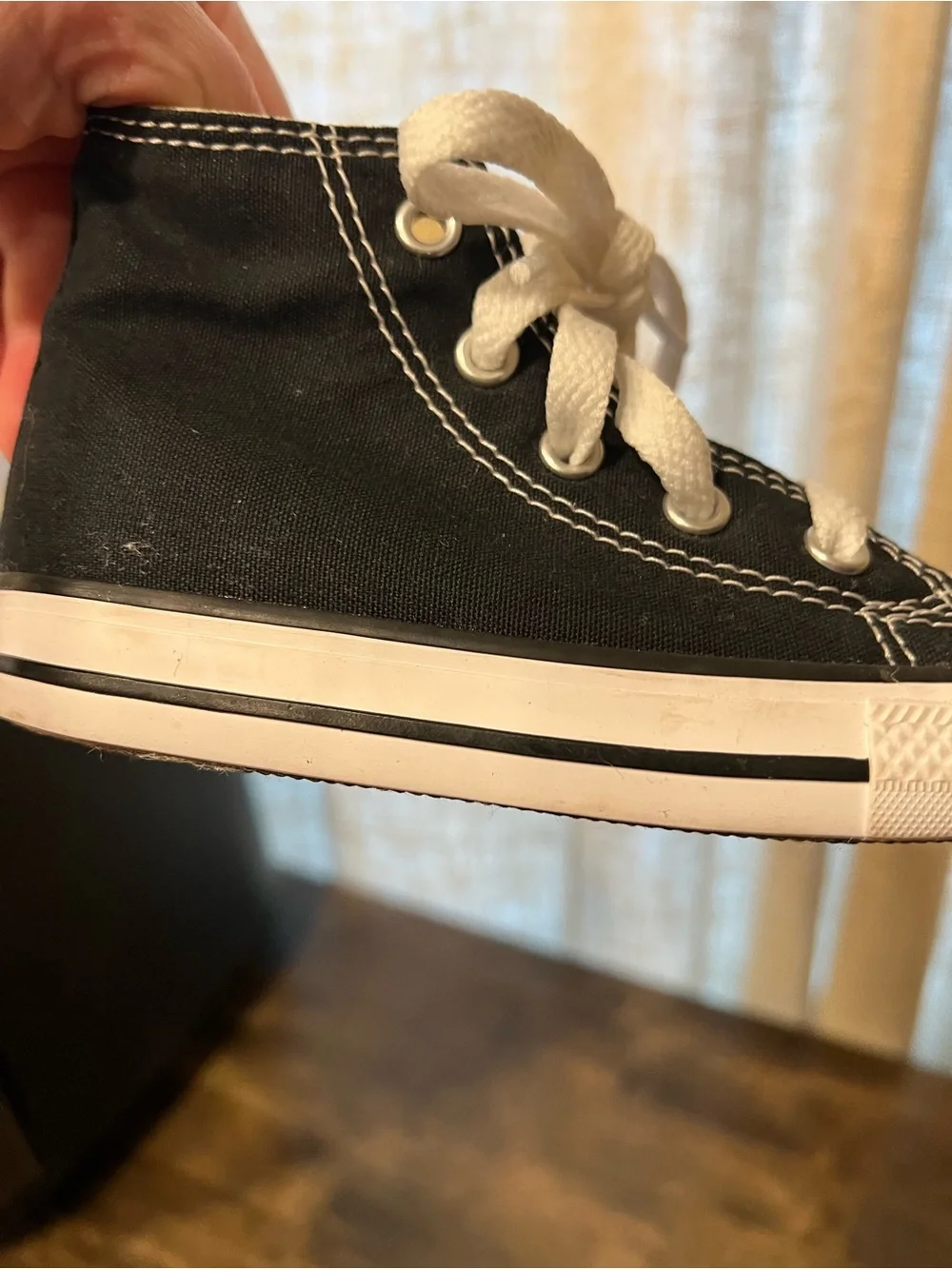 Converse Kids Black and White High Top Sneakers